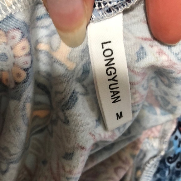 Longyuan kaleidoscope pattern long Sleeves boho top Size M - Picture 3 of 7